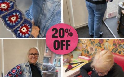 Spijkerjasje met gehaakte mouwen